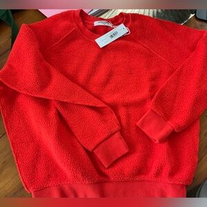 NWT PerfectWhiteTee Ziggy Sweatshirt in Tomato Small